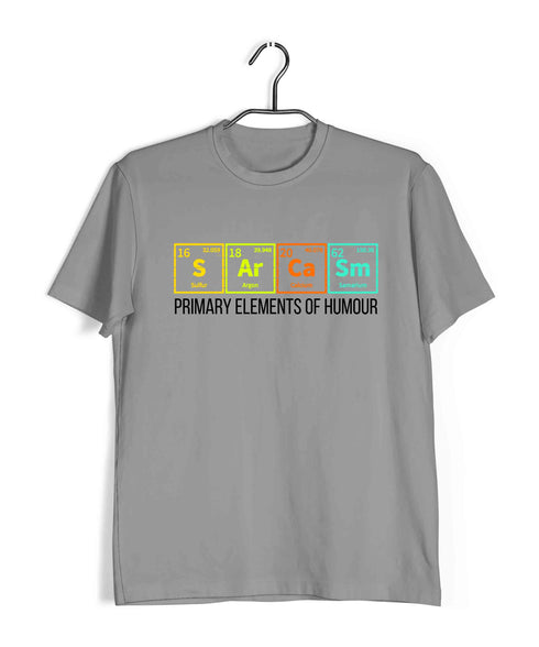Nerd Physics PRIMARY ELEMENTS OF HUMOUR Custom Printed Graphic Design T-Shirt for Women